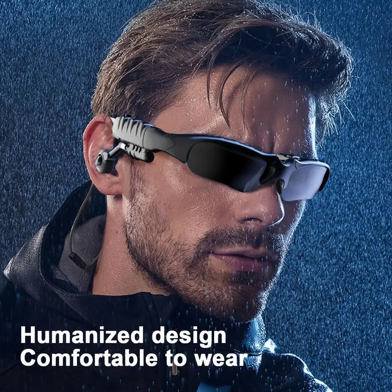 Rechargeable Bluetooth Wireless Sport SunGlasses Sun Glasses Adjustable Earbuds