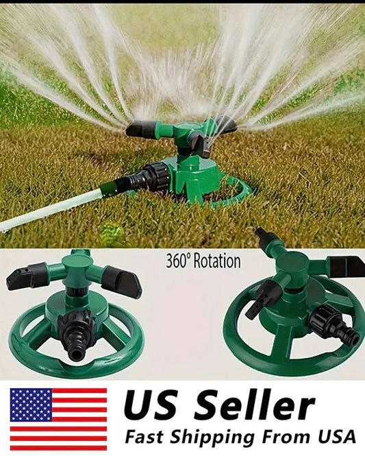 Sprinklers for Yard, Water Sprinkler Lawn, 360 Degree Rotating Lawn Green