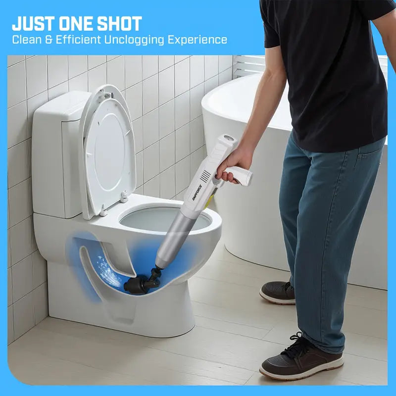 High Pressure Electric Toilet Plunger Air Plunger Air Drain Blaster Clog Remover