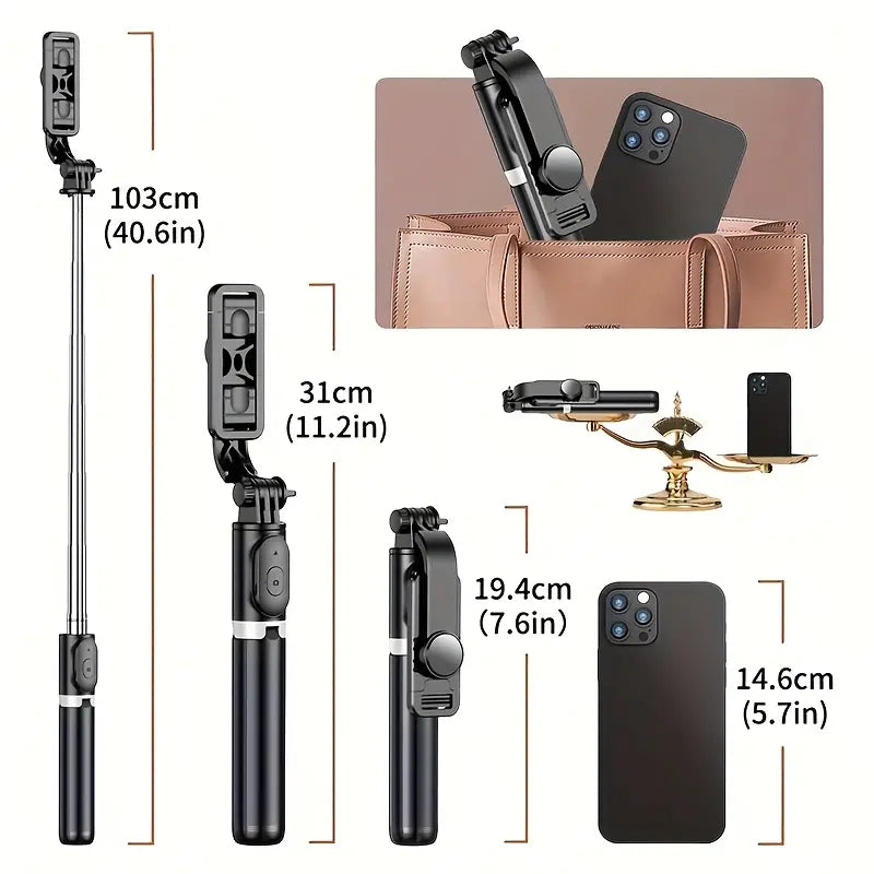 Selfie Stick Tripod with Remote for Cell Phone Expandable Phone Tripod Stands 40