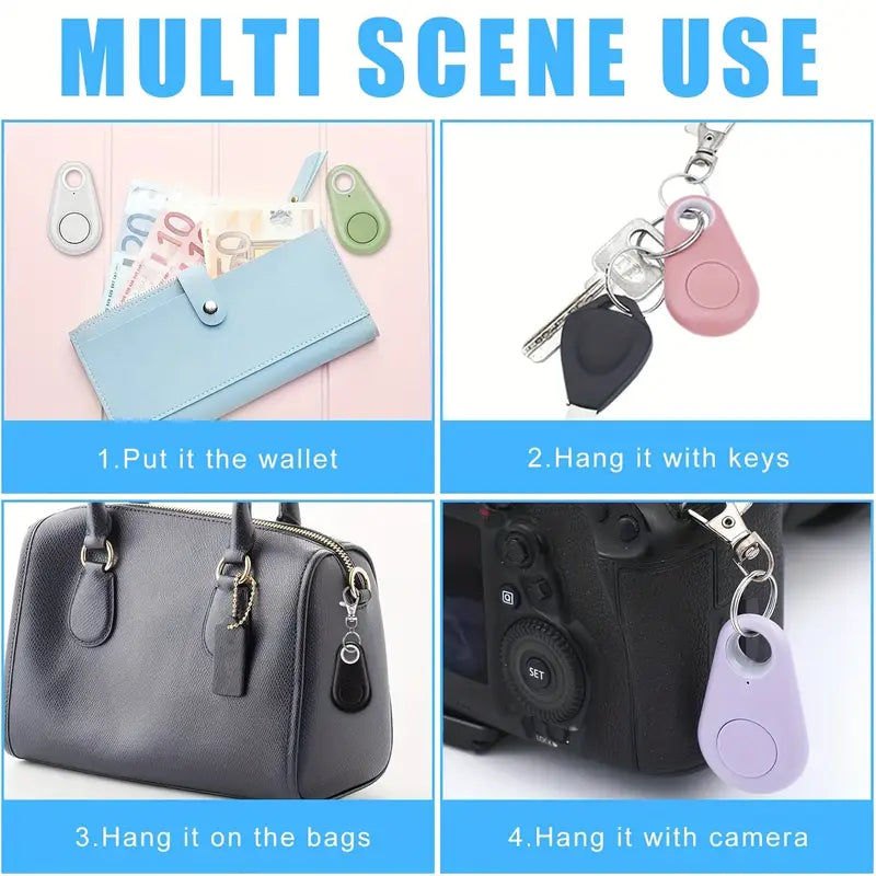 Mini Bluetooth Anti-Lost Tracker – GPS Locator Alarm for Keys, Pets, Kids, Bags