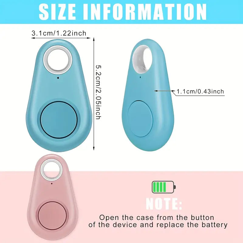 Mini Bluetooth Anti-Lost Tracker – GPS Locator Alarm for Keys, Pets, Kids, Bags