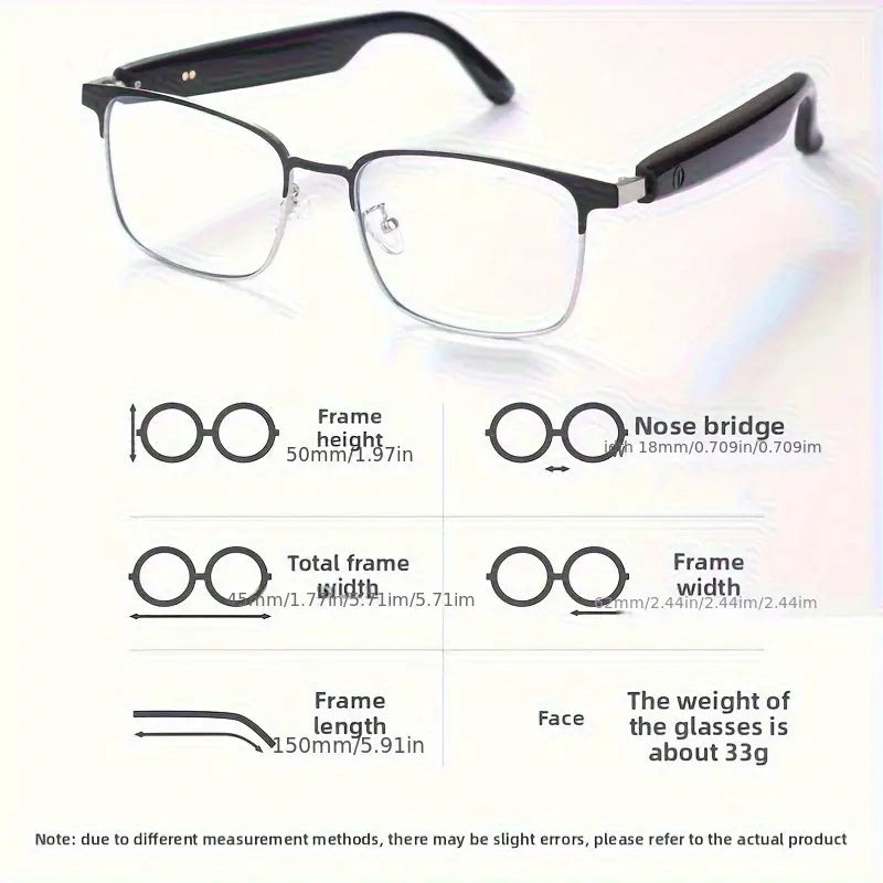 Wireless Glasses, UV Glasses, Smart Glasses, Automatic Color Changing Lenses