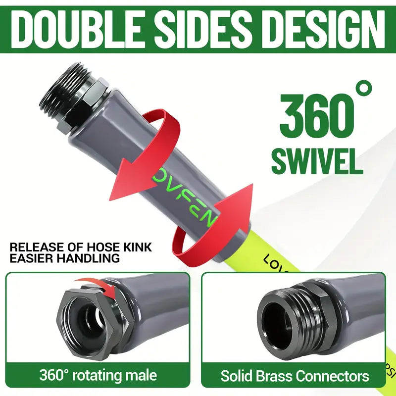 Garden Hose 5/8 In. X 50 Ft, Heavy Duty, Lightweight, Durable, Zillagreen - HFZG