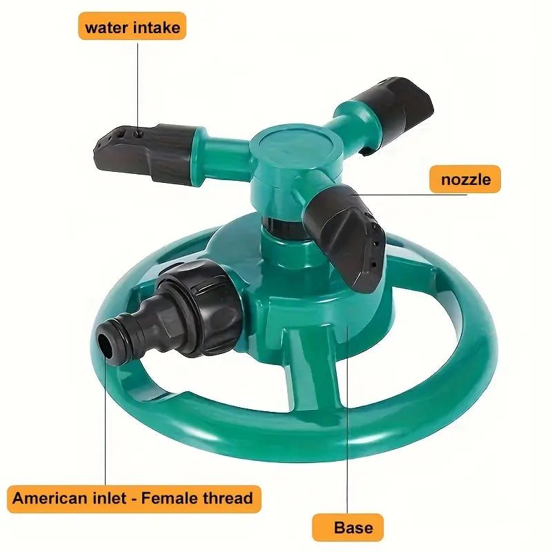 Sprinklers for Yard, Water Sprinkler Lawn, 360 Degree Rotating Lawn Green