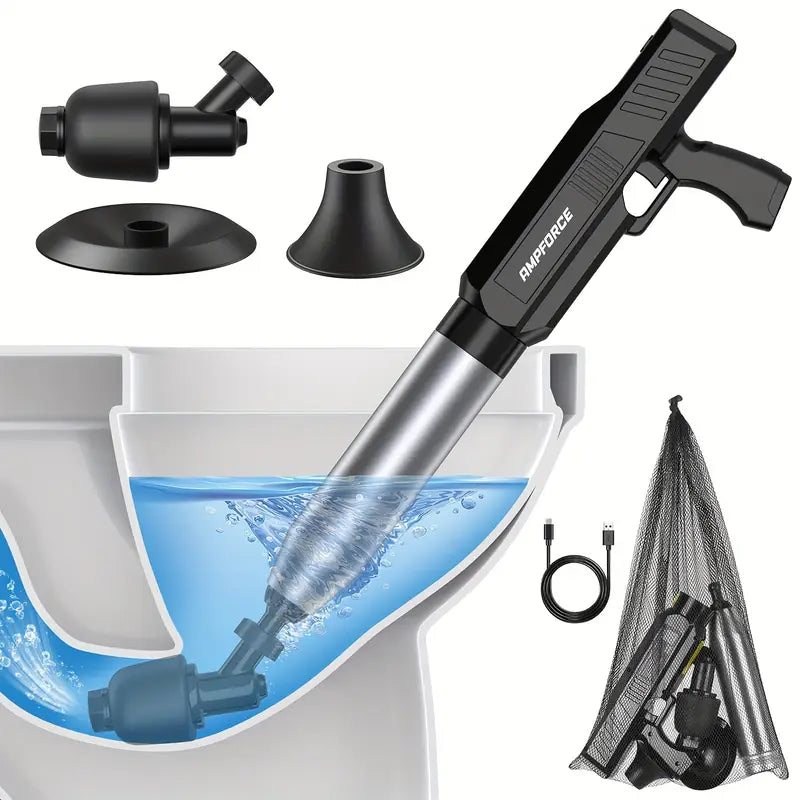 High Pressure Electric Toilet Plunger Air Plunger Air Drain Blaster Clog Remover