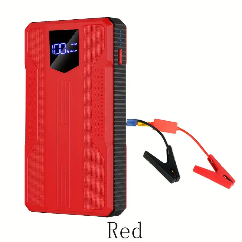 Portable Jump Starter Power Supplies Professional Start Car Starter with 2 USB Interface, 1 Iype-c Interface for Emergency Power Supply, with Three Mode LED Lights, for Valentine's Day Gift, Perfect Gift for Drivers