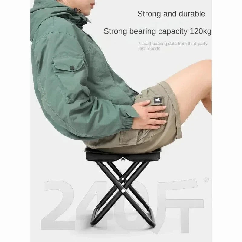 Portable Foldable Stool Handbag Chair Fishing Camping Garden Small Pocket Stool