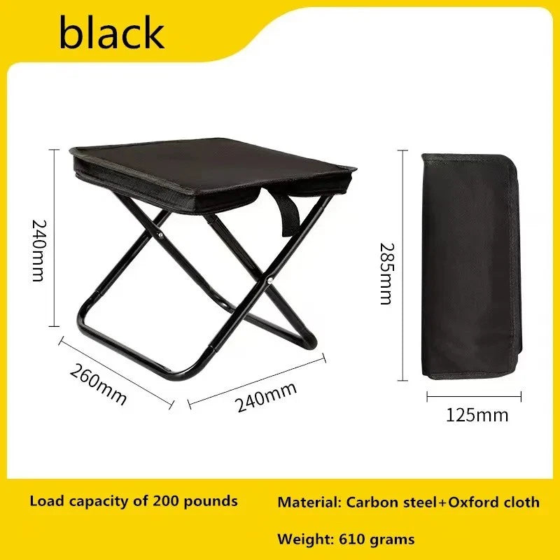 Portable Foldable Stool Handbag Chair Fishing Camping Garden Small Pocket Stool
