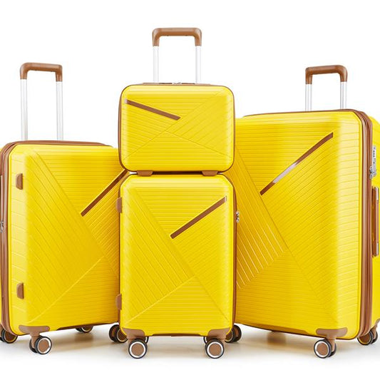 Luggage Sets 4 Piece(14/20/24/28), Expandable Lightweight Suitcase with 4 Double