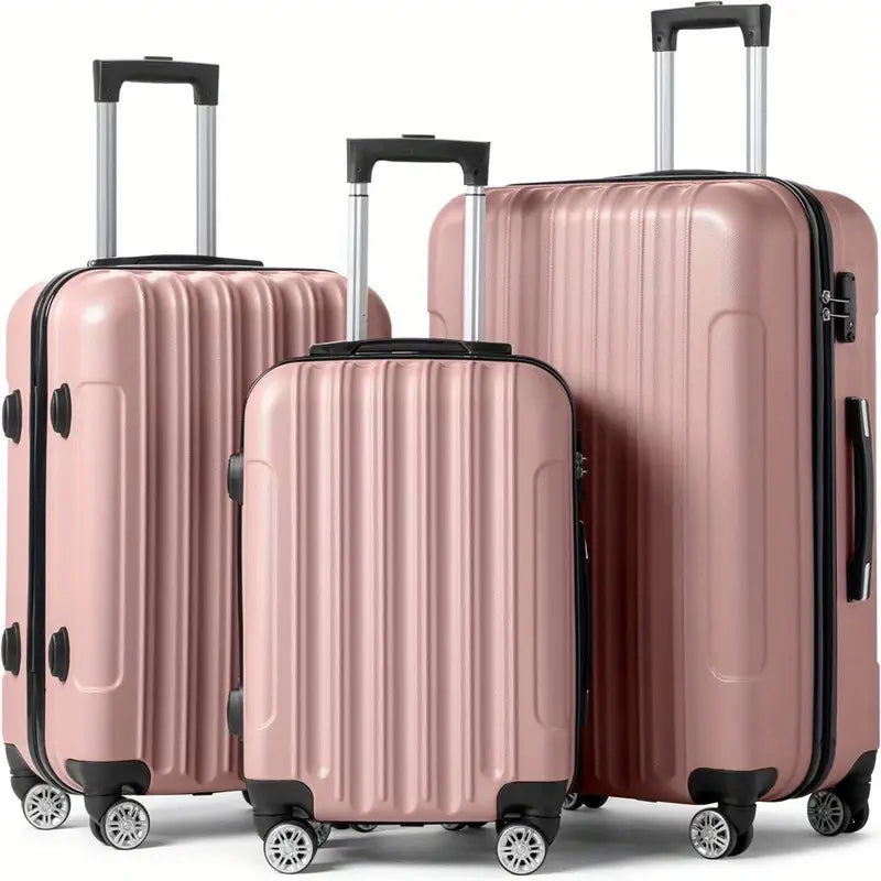 Luggage Set 3 Piece Expandable Suitcase TSA Lock Double Spinner Wheels HardSide