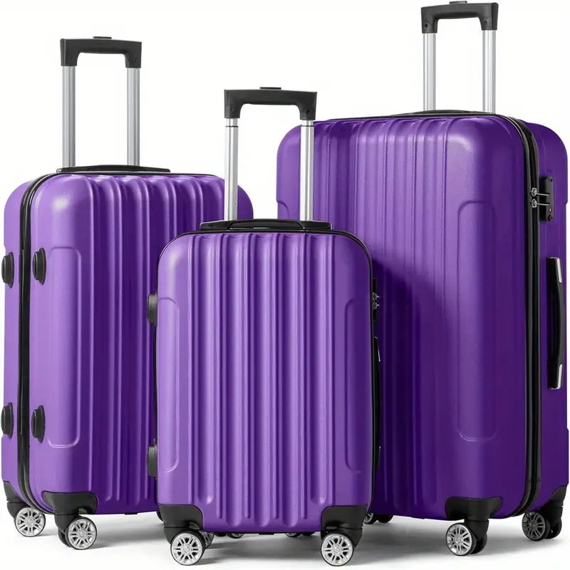 Luggage Set 3 Piece Expandable Suitcase TSA Lock Double Spinner Wheels HardSide
