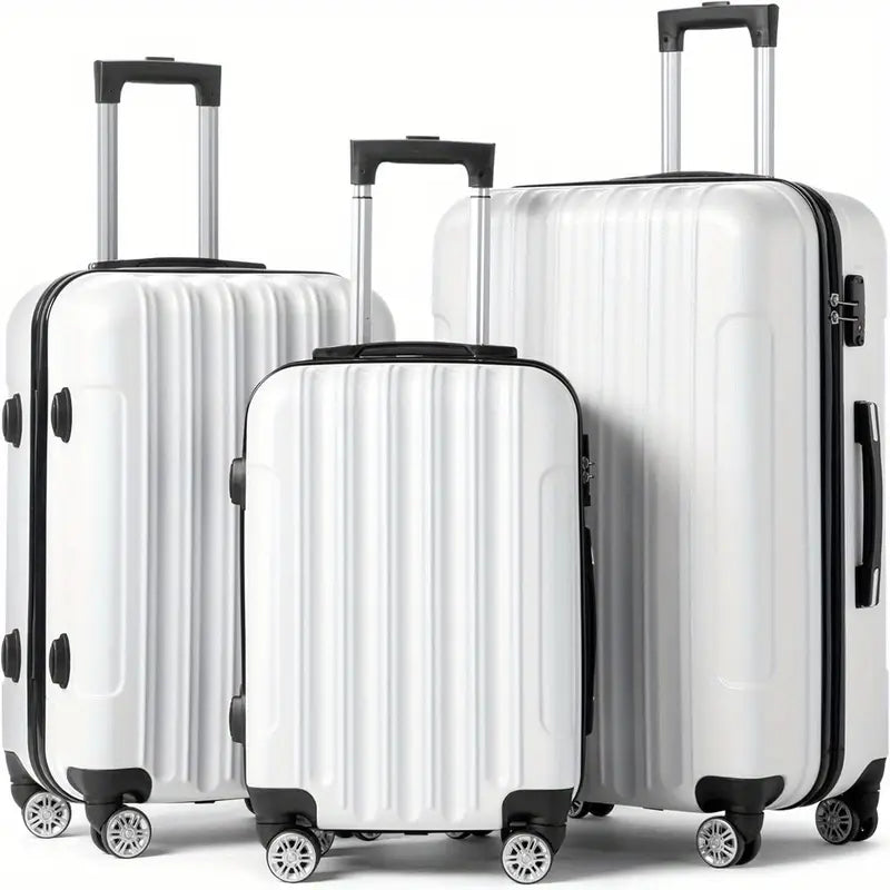 Luggage Set 3 Piece Expandable Suitcase TSA Lock Double Spinner Wheels HardSide