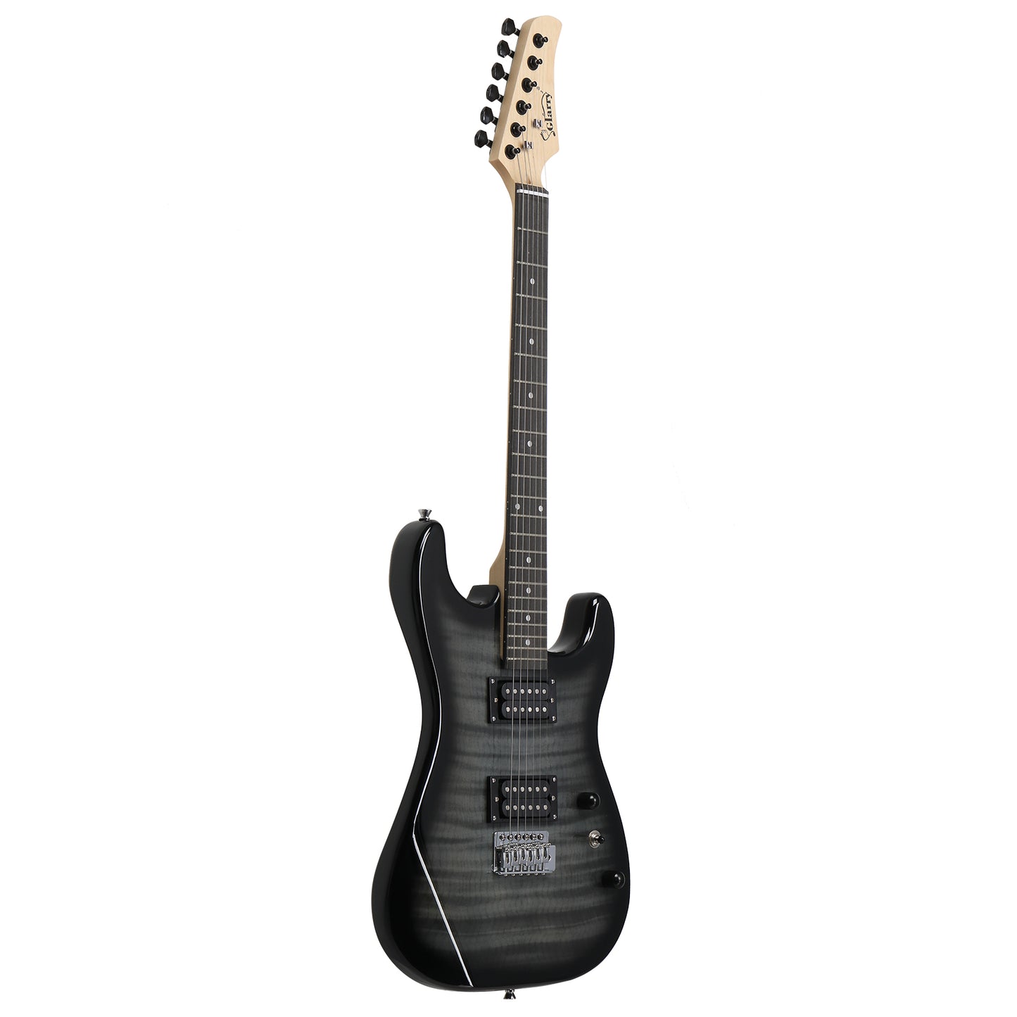 [Do Not Sell on Amazon]  GST Stylish H-H Pickup Tiger Stripe Electric Guitar Kit with 20W AMP Bag Guitar Strap Black