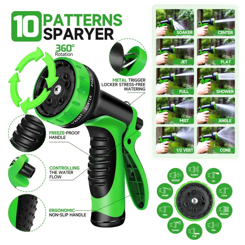Stainless Steel Metal Garden Water Hose Pipe Flexible Lightweight 25/50/75/100FT