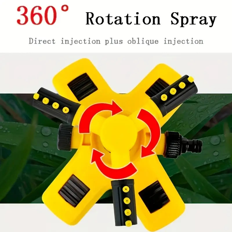 360° Rotating Lawn Sprinkler System Grass Automatic Watering Spray Irrigation US