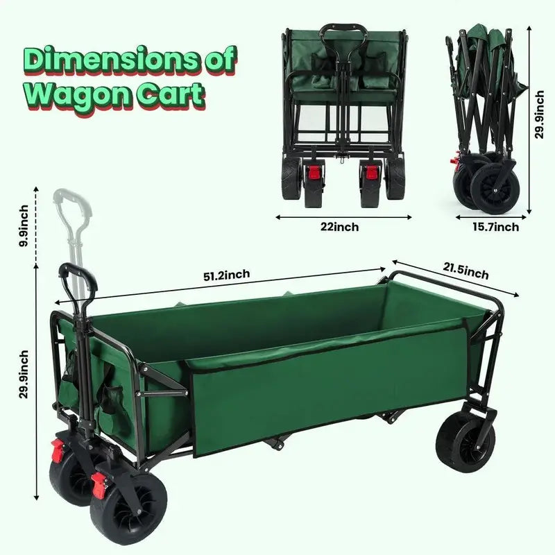 Extra long Sports Xtender 52" Extra Long Collapsible Utility Storage Wagon Cart