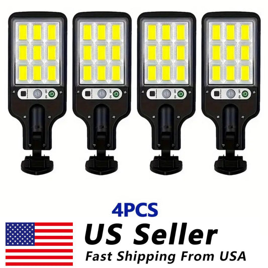 4pcs Solar Motion Lights] 4pcs Solar Motion Sensor Lights with Remote Control
