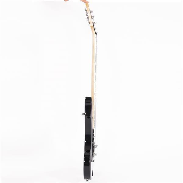 Flame Shaped Electric Guitar with 20W Electric Guitar Sound HSH Pickup Novice Guitar   Audio   Bag   Strap   Picks   Shake   Cable   Wrench Tool Black