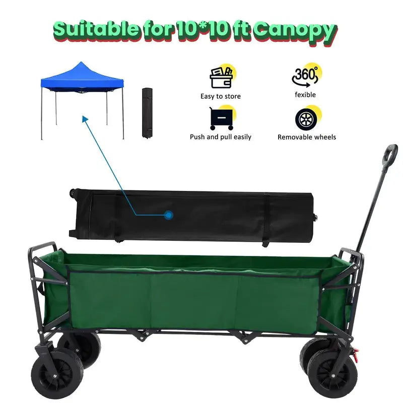Extra long Sports Xtender 52" Extra Long Collapsible Utility Storage Wagon Cart