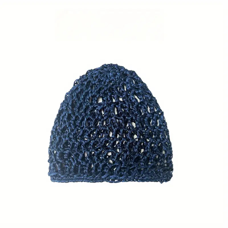 Mesh Crochet Hair Net Rayon Knit Snood Hat Thick Short Women Hairnet Snoods