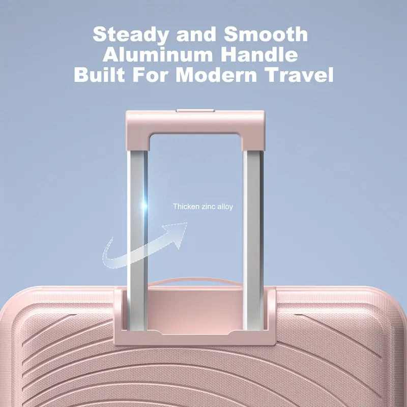 Three-piece Suitcase Set, 20, 24, 28-inch Suitcases, with Combination Lock