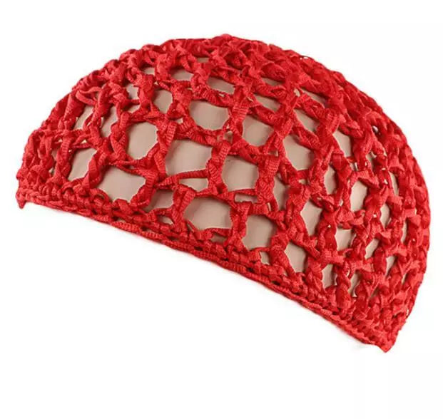 Mesh Crochet Hair Net Rayon Knit Snood Hat Thick Short Women Hairnet Snoods